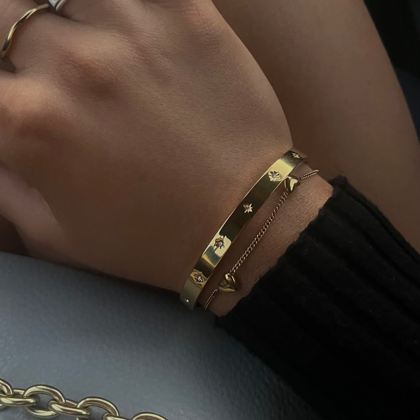 Golden star bangle