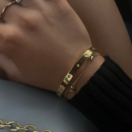 Golden star bangle