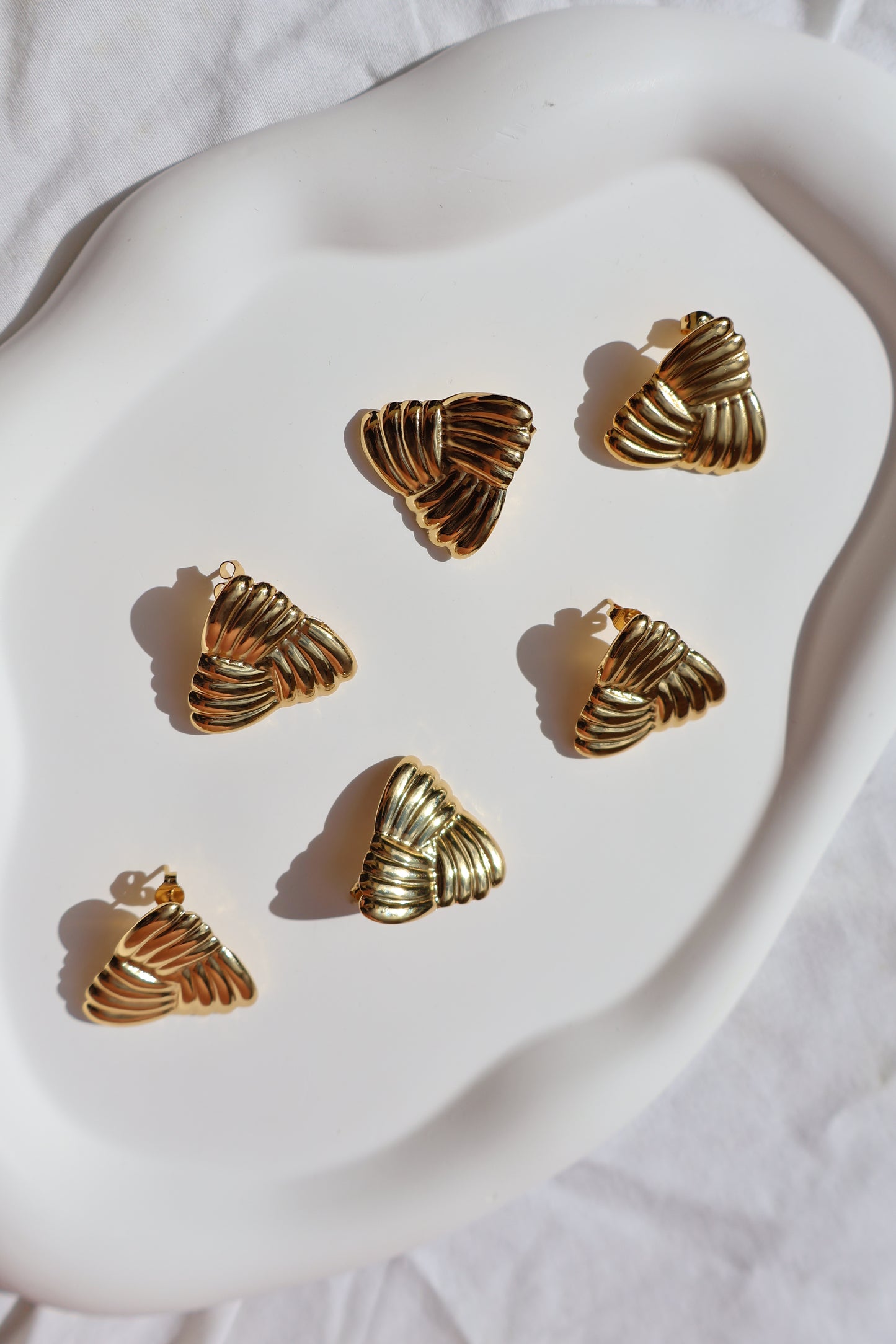 Golden geo earrings