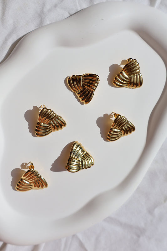 Golden geo earrings