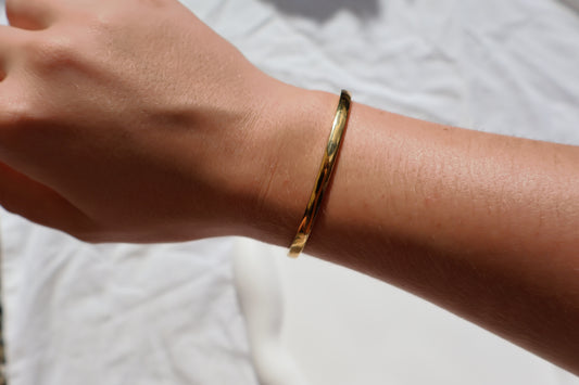 Classic bangle - silver & gold