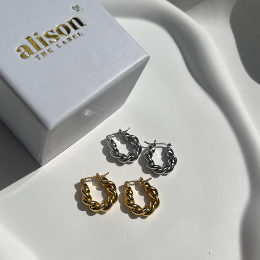 Mini twisted hoops