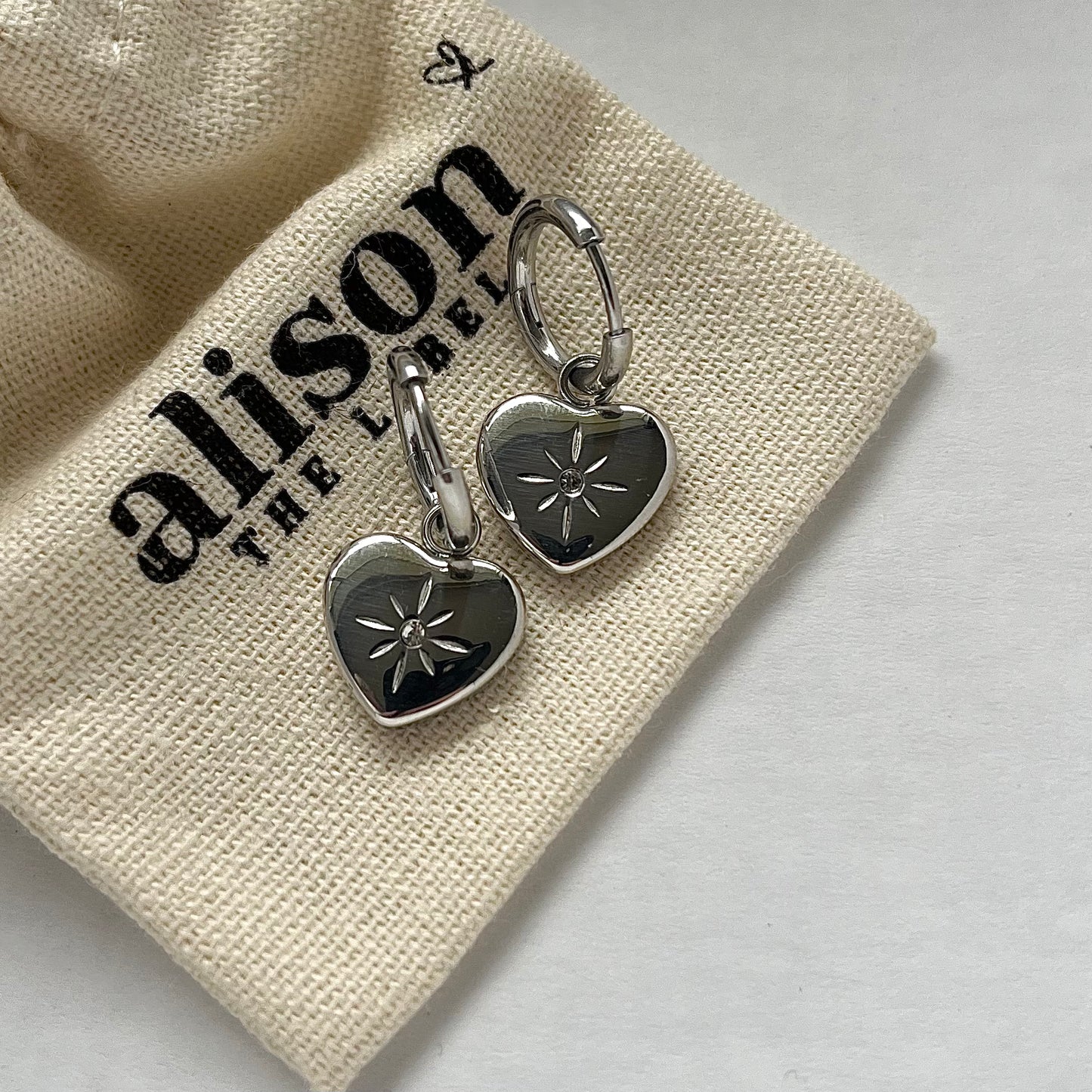 Silver lover earrings