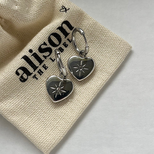Silver lover earrings